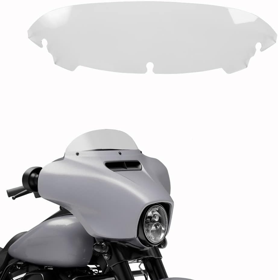 WYNMOTO Parabrisas transparente de 4.5 pulgadas compatible con Harley Davidson Touring Street Glide Electra Glide FLHT FLHTCU Ultra Classic Glide