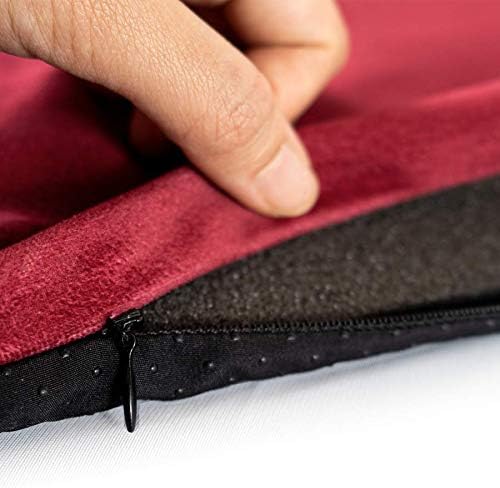 TAKVA Tapete de oración prémium  Colección Kaaba (ComfitPlus, Kaaba Maroon) Alfombra acolchada de espuma viscoelástica para oración, musulmana,