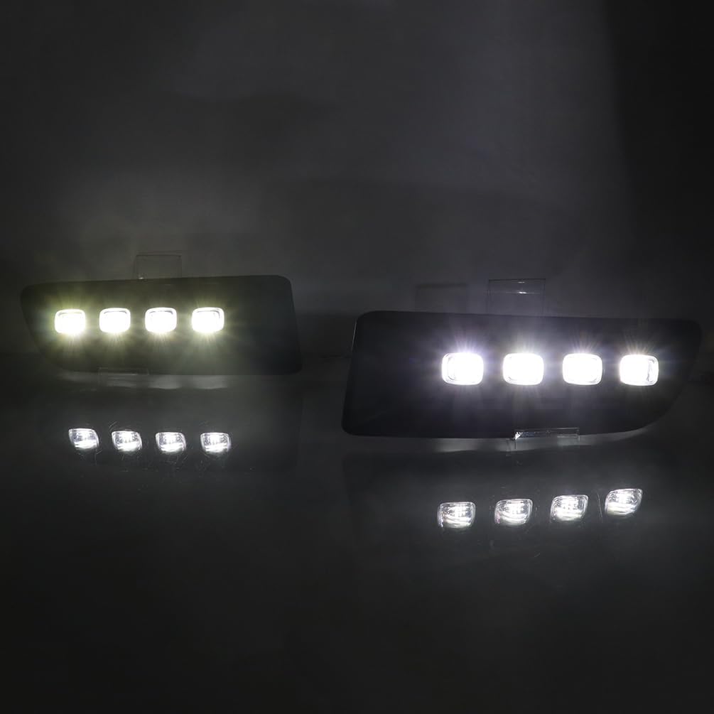 Luz antiniebla LED para automóvil compatible con Toyota Prado 120 Land cruiser FJ120 LC120 2003-2009 12V LED Daylights amarillo señal de giro DRL