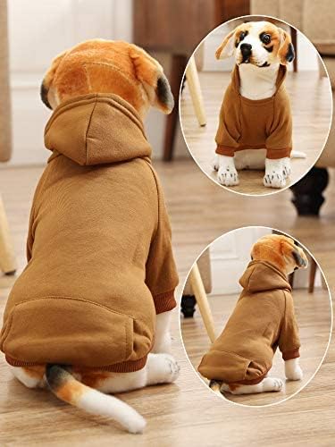 6 piezas con capucha para perro, ropa para perro, suéteres con sombrero, ropa de invierno para mascotas, sudadera cálida con capucha para perros
