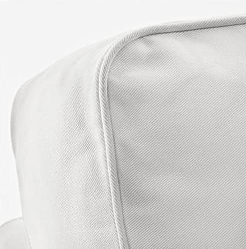 Funda de repuesto para sofá compatible con IKEA Ektorp, color blanco blando, funda para sofá IKEA ektorp (funda de 3 asientos (no es compatible con