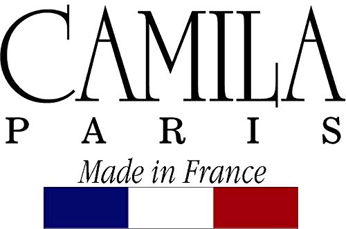 Camila Paris CP3167 – Pinzas de clip para palillo francés, color mostaza, ondulado, 3 puntas, tenedor de pelo para niñas, soporte para moño,
