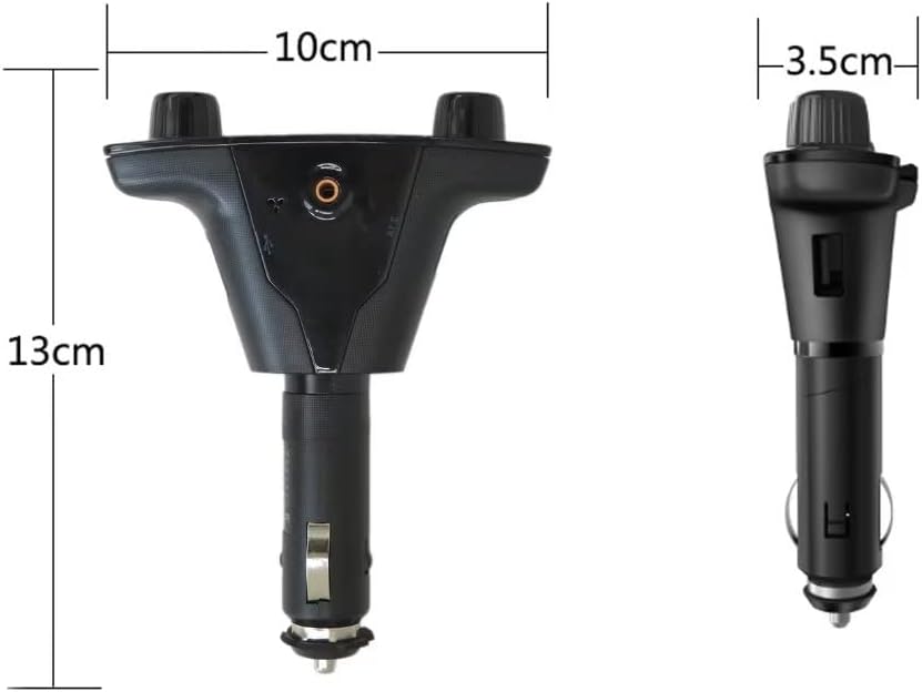Bluetooth inalámbrico coche transmisor FM reproductor de MP3 manos libres kit adaptador de radio USB cargador soporte AUX puerto 5V 2.1A puerto USB