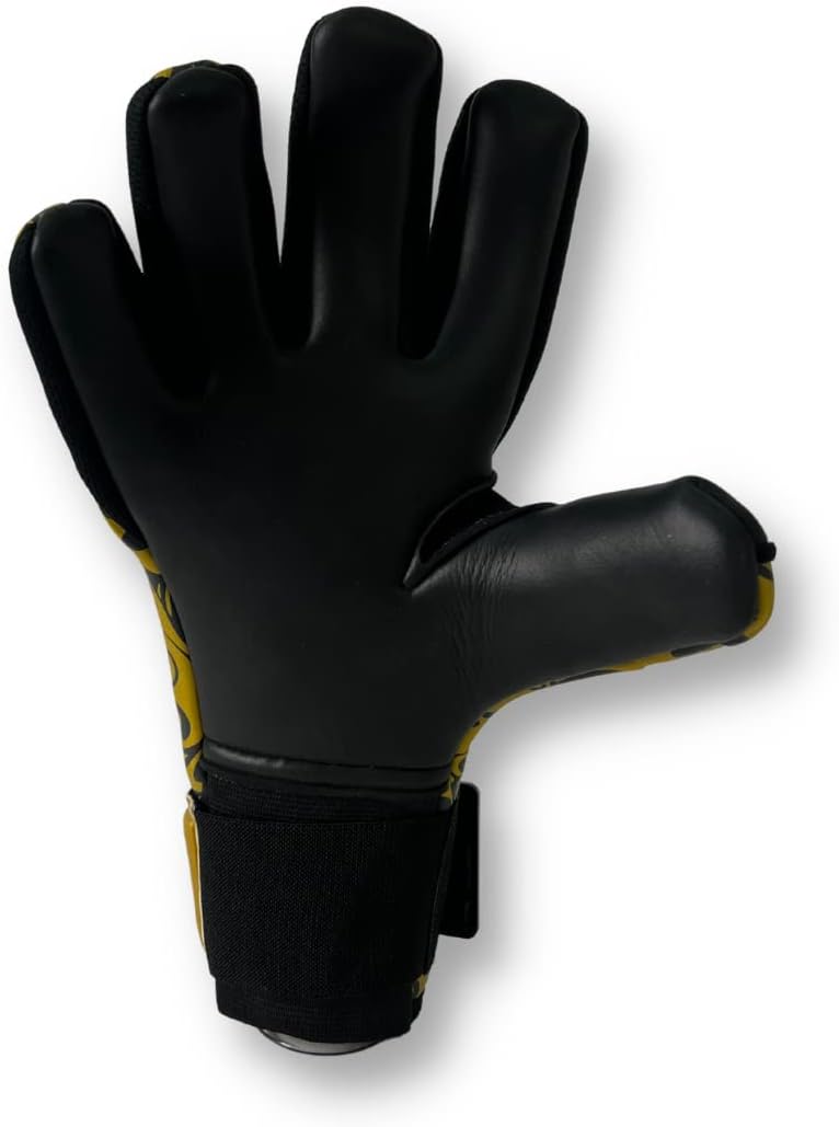 Prime Focus Goalkeeping Pivot Gold – Guantes de portero para jóvenes y fútbol para adultos (tallas 6-10), guantes de portero de calidad profesional,