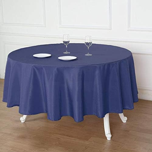 BalsaCircle Patriótico Día de los Veteranos 6 piezas 90 en azul marino mantel redondo 4 de julio fiesta decorativa lavable poliéster color sólido