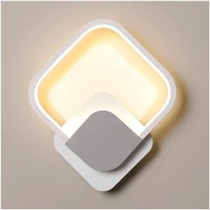 Lámpara de pared de aluminio de metal con pantalla acrílica, aplique de pared LED de atenuación de tres colores para dormitorio, sala de estar, Lámpara de pared de aluminio de metal con pantalla acrílica, aplique de pared LED de atenuación de tres colores para dormitorio, sala de estar,