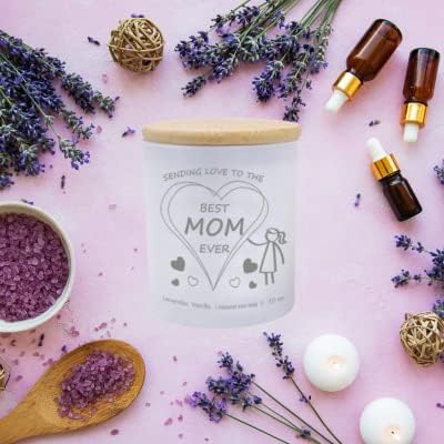 Vela blanca perfumada Best Mom Ever de hija, hijo para cumpleaños, Navidad, día de la madre, vela de 10 onzas