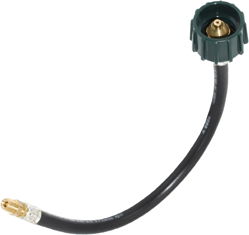Flame King Conector de manguera de coleta de tanque de propano para caravana, camioneta o remolque de 15 pulgadas para reguladores de cambio