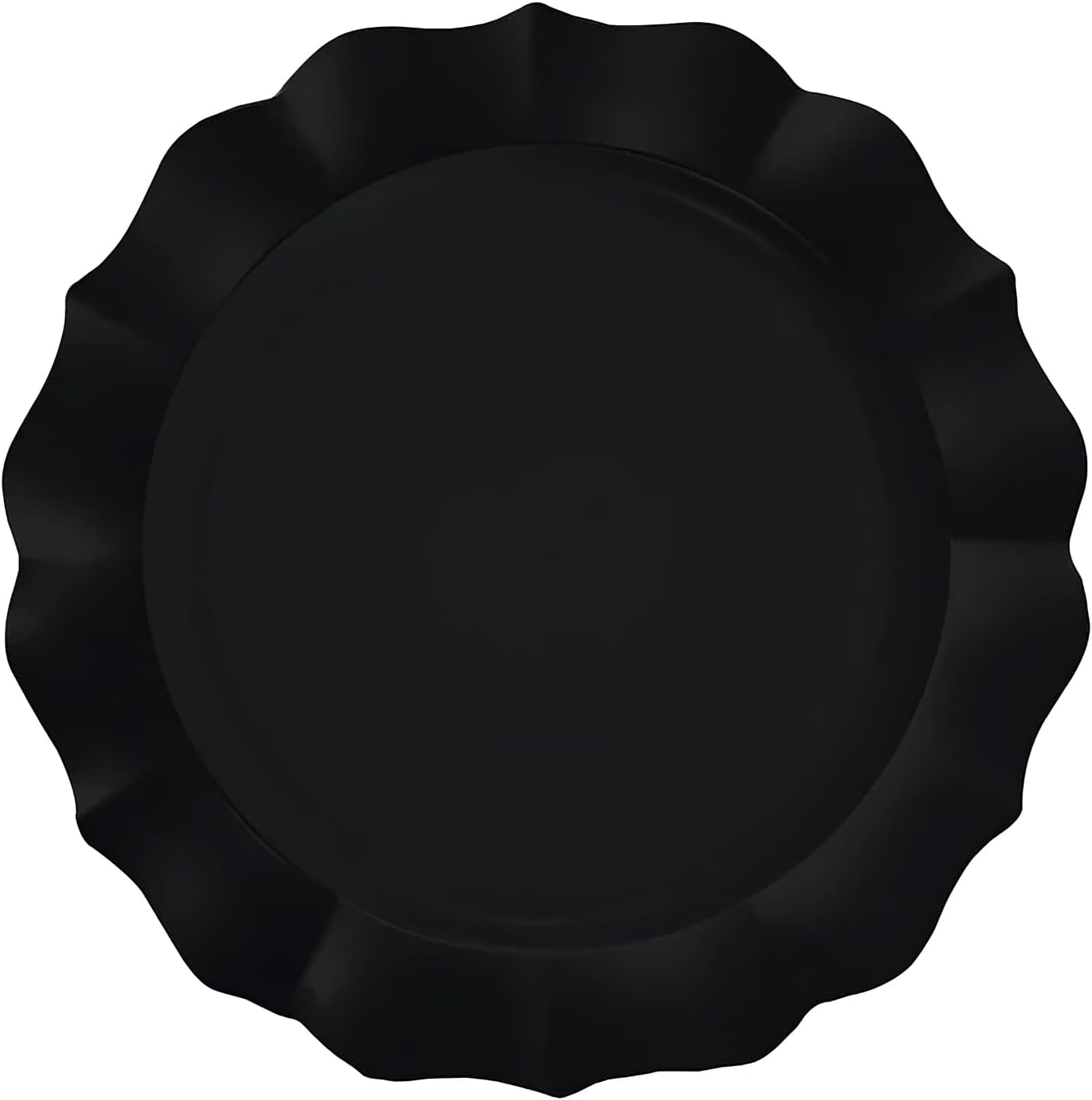 Smarty Had A Party Elegantes platos desechables negros para cena, platos de plástico desechables de 10.25 pulgadas, ideales para bodas, cumpleaños,