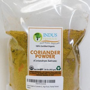 Indus Organics Polvo de semillas de cilantro, bolsa de 1 libra, grado premium, alta pureza, recién empaquetadas Indus Organics Polvo de semillas de cilantro, bolsa de 1 libra, grado premium, alta pureza, recién empaquetadas