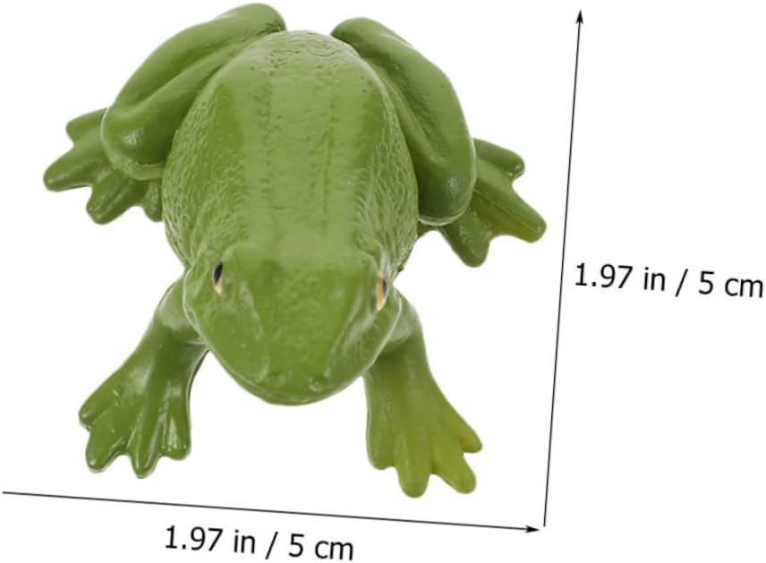 Sapo de misiles 3 piezas de estatua de rana simulación de ranas modelo de plantas decoración para niños ranas realistas modelo ranas animales