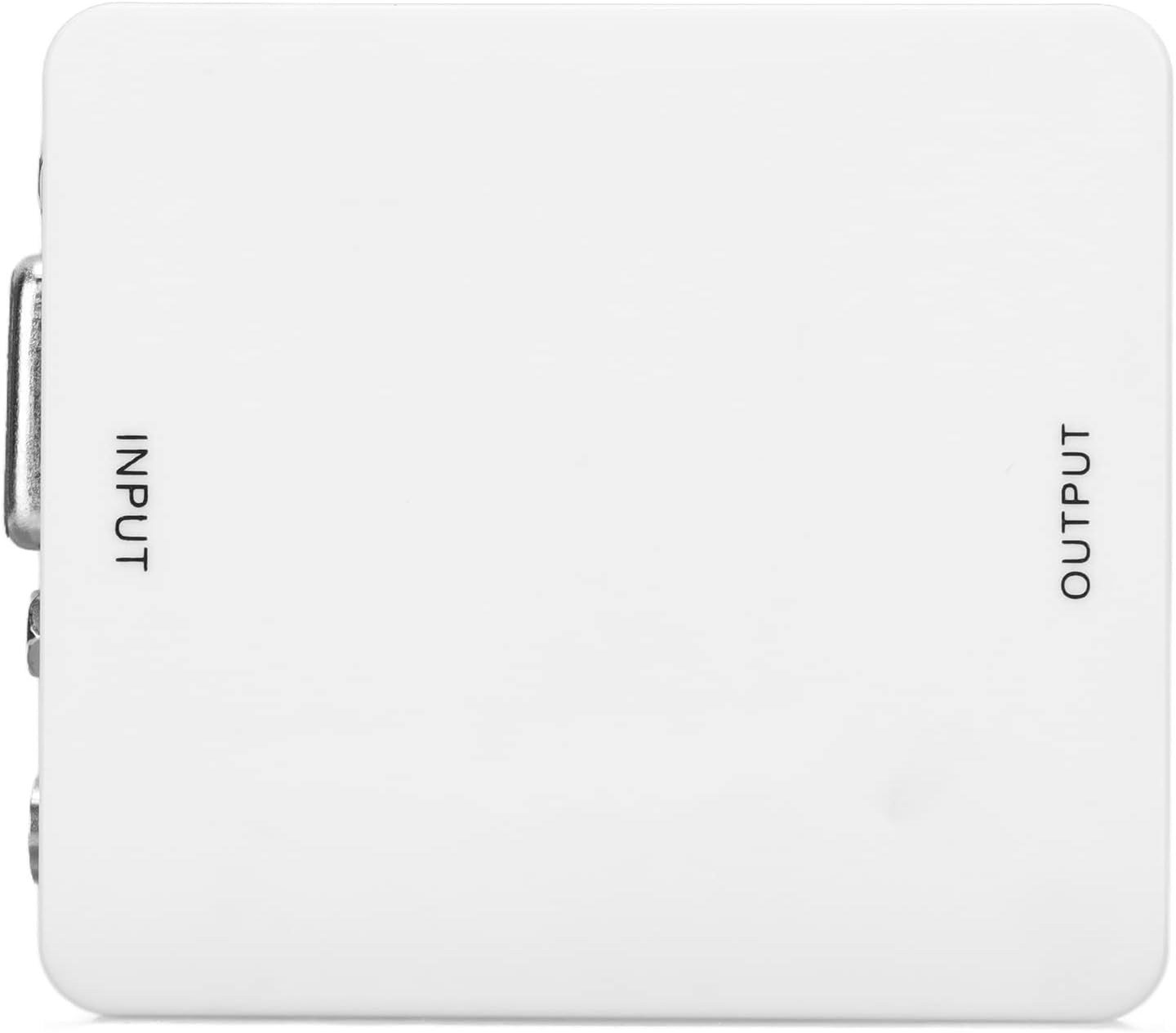 Convertidor de audio y video VGA a HDMI, 1080P Full HD Mini caja adaptadora con cable USB y cable de puerto de audio de 0.138 in, compatible con