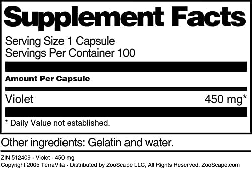 TerraVita Violeta – 450 mg (100 Cápsulas, ZIN 512409)