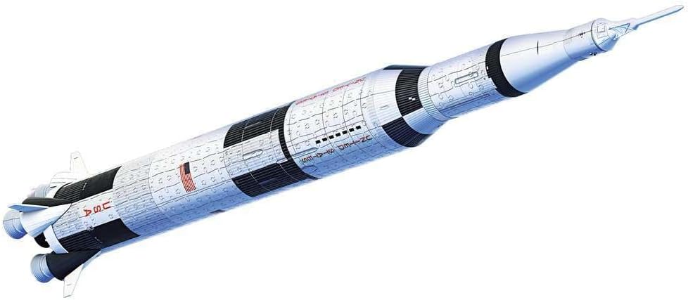 Ravensburger Apollo Saturn V Rocket Edition 440 Piece 3D Jigsaw Puzzle for Kids 11545 – Easy Click Technology Means Pieces Fit Together Perfectly