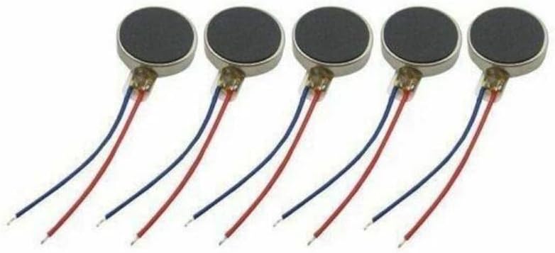 5X DC Micro Botón plano Moneda Vibrador Vibrador Motores 3V 10MM*2.7MM Parte Accesorios