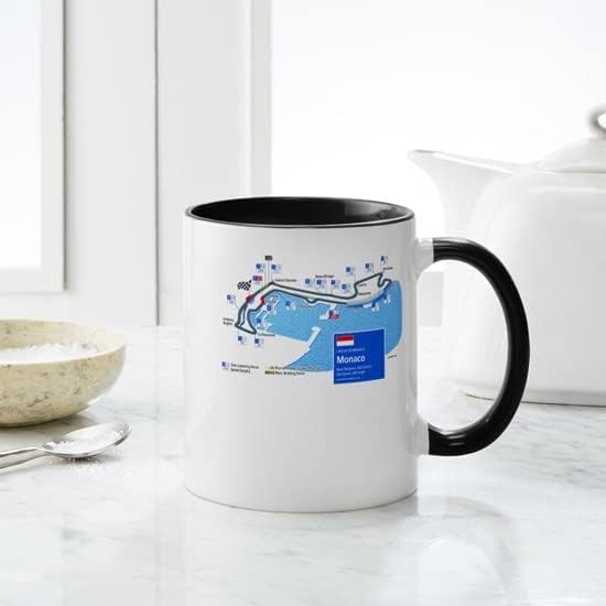 CafePress Formula 1 Monte Carlo, Monaco Taza de café de cerámica de 11 oz (11.0 fl oz)