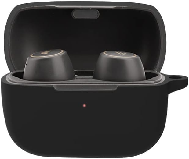 Juego de 2 fundas protectoras de silicona suave compatibles con auriculares Edifier TWS1 Pro True Wireless, funda protectora con llavero para