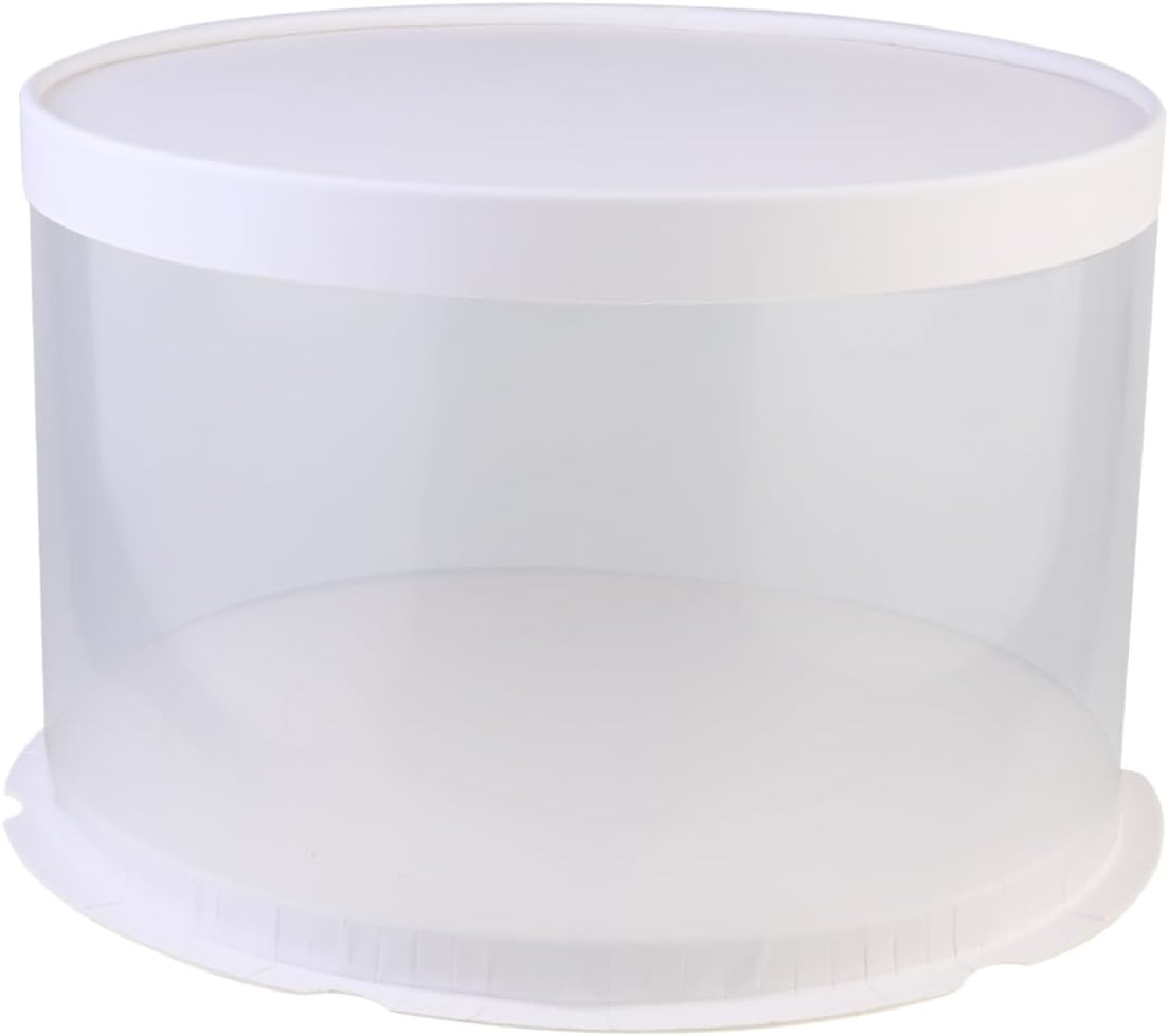 NOLITOY 3 unids cajas caja de pastel envases de plástico para tartas envases de magdalenas contenedor portador de pasteles redondo tarta de queso