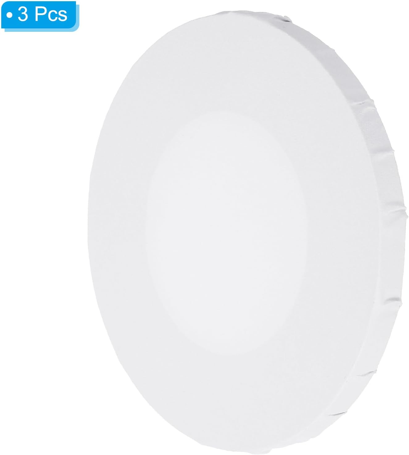 PATIKIL Lienzos de pintura para pintar, paquete de 3 paneles redondos de madera de 6 pulgadas, bastidor de madera estirado en blanco para acrílico,