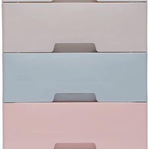 YETINGSHOP Cajones de plástico, armario de almacenamiento, torre vertical apilable de almacenamiento de ropa de 5 cajones, armario alto de pecho YETINGSHOP Cajones de plástico, armario de almacenamiento, torre vertical apilable de almacenamiento de ropa de 5 cajones, armario alto de pecho