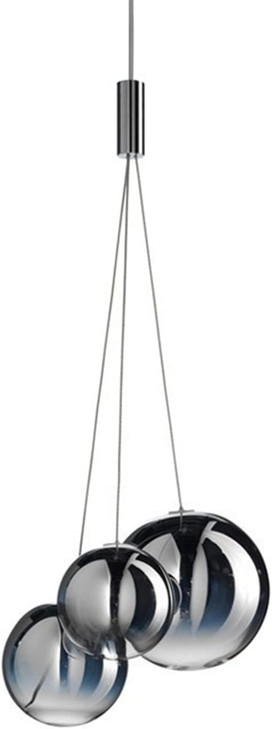 Moderno LED de 3 vías de bola de vidrio colgante de techo de luces racimo simple isla de cocina accesorio de iluminación 3 luces lámpara colgante