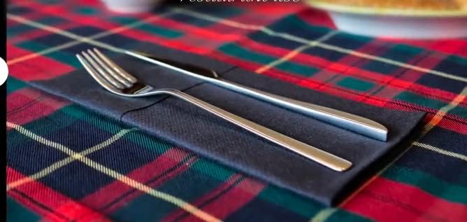 Servilletas desechables con bolsillo integrado para cubiertos, servilletas absorbentes al tacto de lino para cocina, fiestas, bodas, cenas o