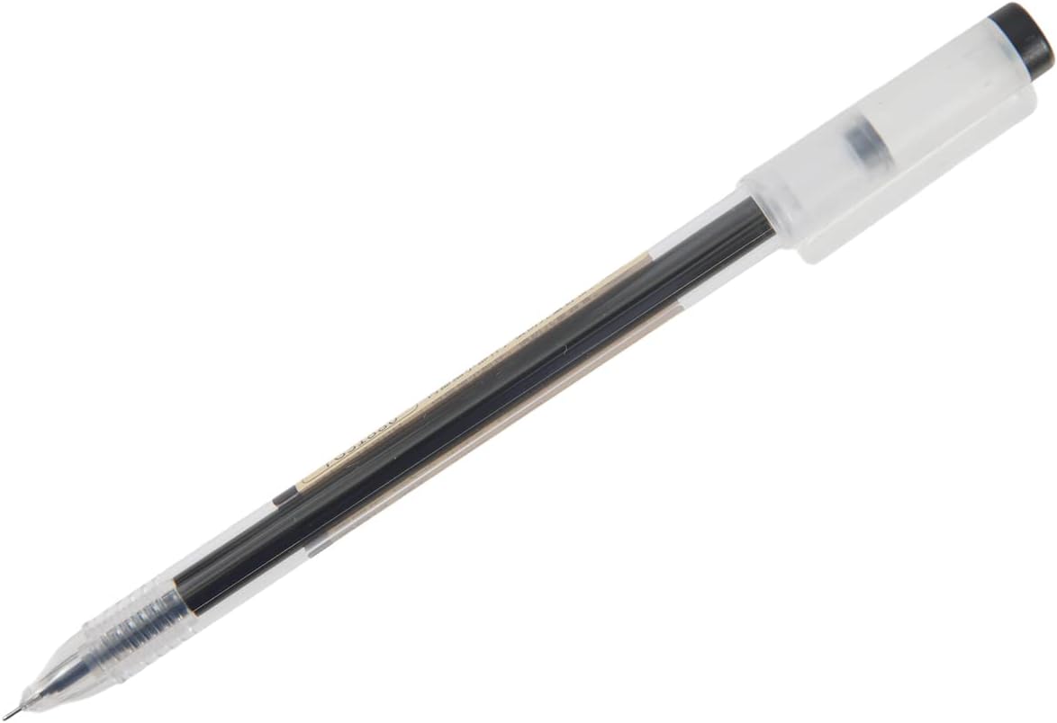 DEEPBANG Paquete de 12 bolígrafos de tinta de gel, punta extra fina de 0.014 in, bolígrafos negros para suministros de papelería japonesa, oficina,