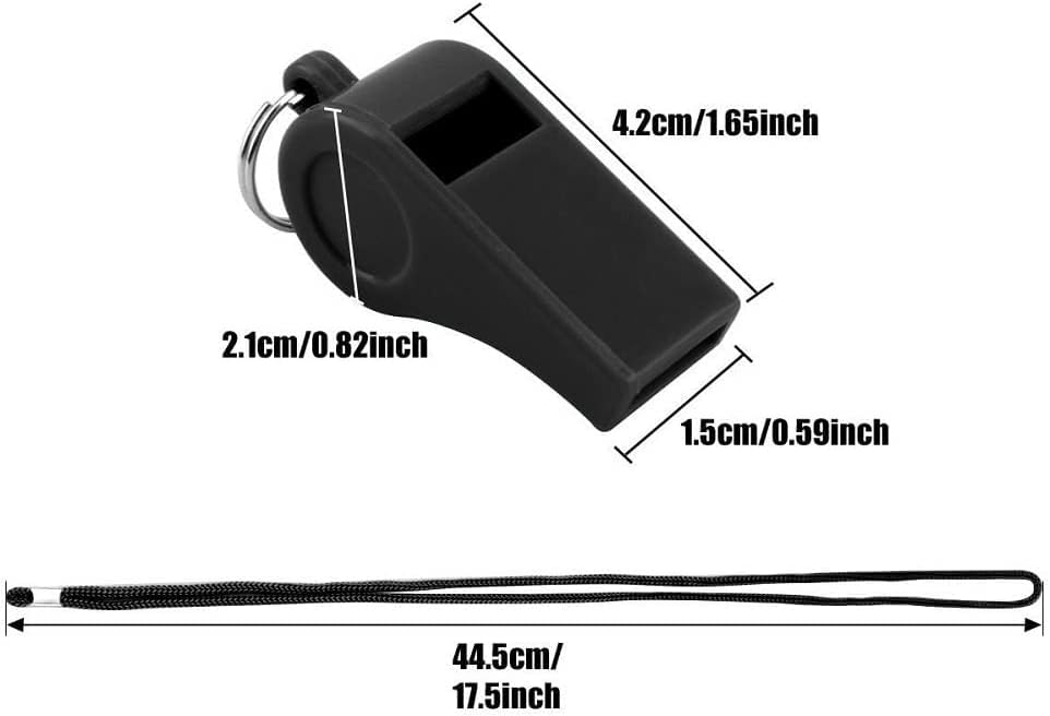WAAHIBA – Silbato con cordón, 3 paquetes de silbatos deportivos de plástico, silbato de sonido nítido y claro para profesores, entrenadores,