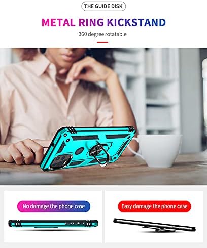 Androgate Funda compatible con Moto G Stylus 5G con protector de pantalla HD, soporte de anillo de grado militar, soporte para automóvil, prueba de