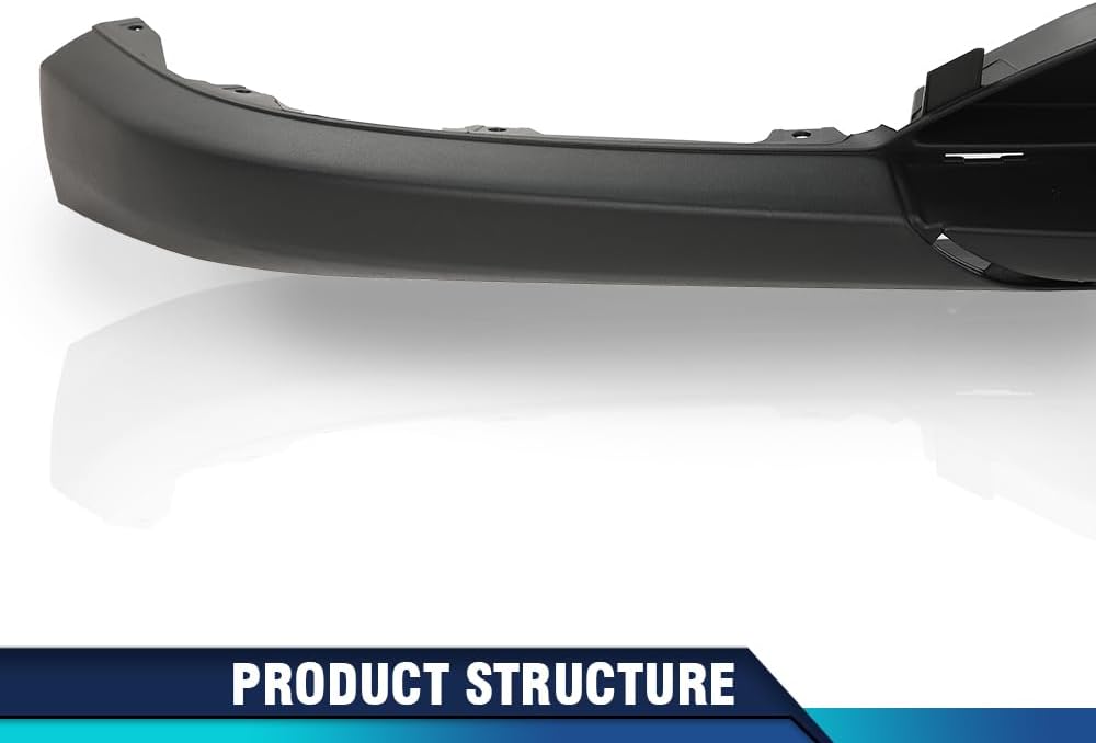 PIT66 Cenefa de parachoques delantero texturizada con agujeros de gancho de remolque compatible con Chevy Silverado 1500 2016-2018Silverado 1500 LD