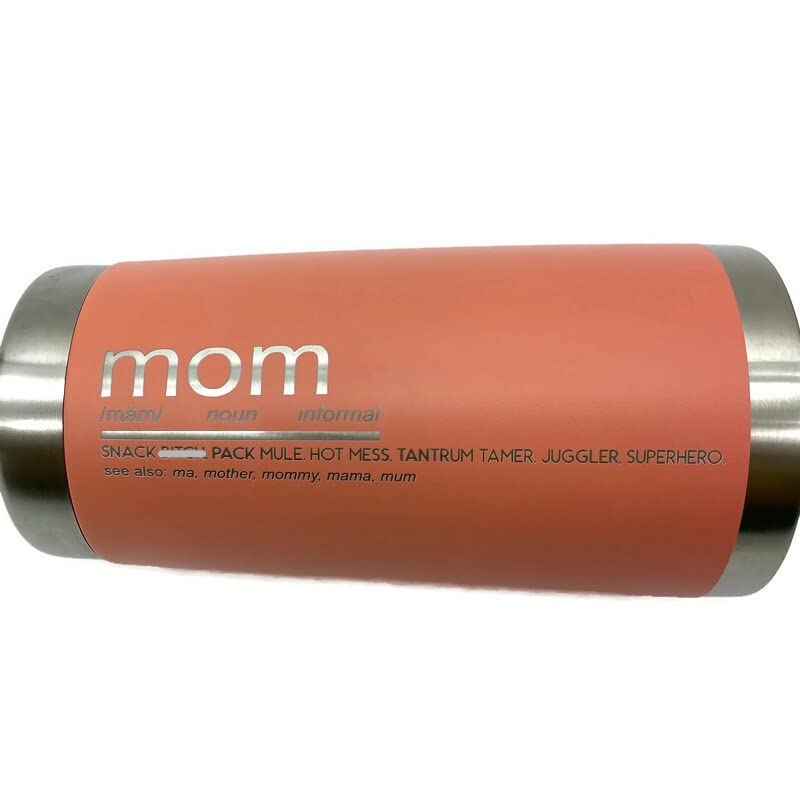 Personalized Stainless Steel MOM Travel Tumbler Mugs FREE SHIPPING (Maroon)