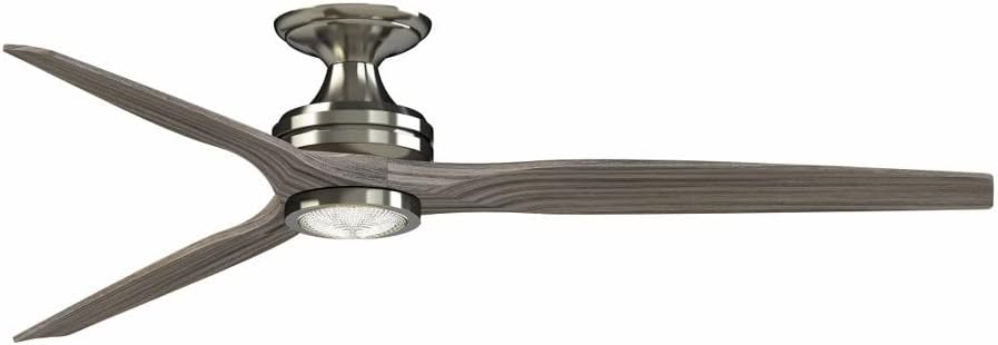 Fanimation Ventiladores FPD6721BBN-64WE-LK-F Spitfire – Ventilador de techo empotrado de 3 aspas con kit de luz, 21.08 pulgadas de alto y 64