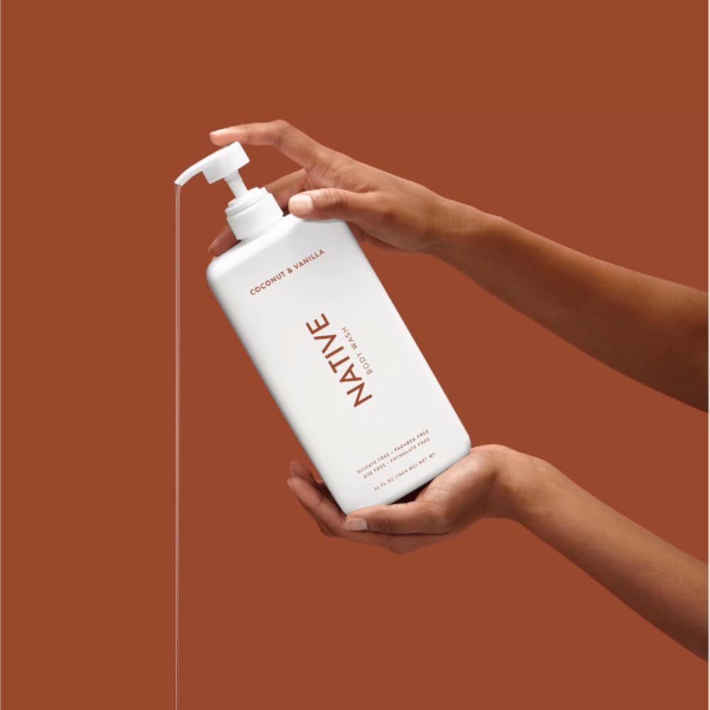 RAPTOR BROS Native Body Wash Jabón corporal hidratante natural para mujeres y hombres (paquete de 2 botellas de 36 onzas con bomba), sin sulfato,