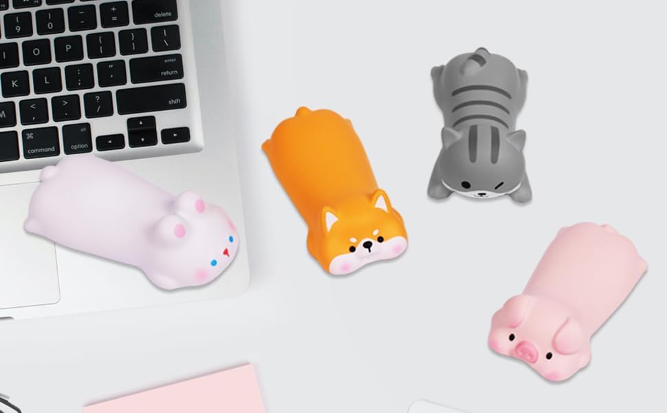 Bonita alfombrilla para mouse con reposamuñecas, mini soporte para mouse y computadora, reposabrazos para escritorio, diseño ergonómico de espuma