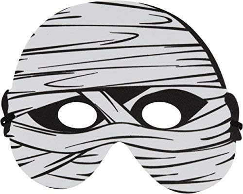Kangaroo Spooky Fun Galore Paquete de 12 máscaras de espuma de Halloween para fiestas de disfraces de niños – Miedo, grito, momia, fantasma,