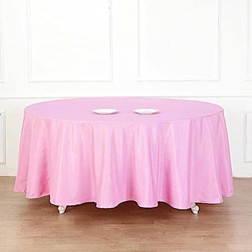 BalsaCircle Manteles redondos de 120 pulgadas, color rosa, manteles de tela para bodas, fiestas, recepción, banquetes, eventos, cocina, comedor