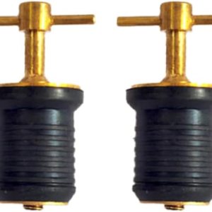 2 tapones de drenaje de neopreno de latón de 1 pulgada para barcos, tapón de drenaje de barco con mango en T, tapón de drenaje de accesorios marinos 2 tapones de drenaje de neopreno de latón de 1 pulgada para barcos, tapón de drenaje de barco con mango en T, tapón de drenaje de accesorios marinos