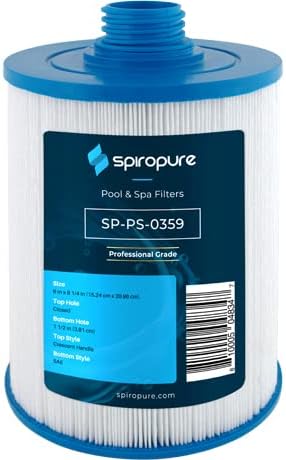 SpiroPure Cartucho de repuesto para filtro de piscina de hidromasaje Unicel 6CH-940 Filbur FC-0359 Pleatco PWW50P3 PWW50 Waterway 817-0050