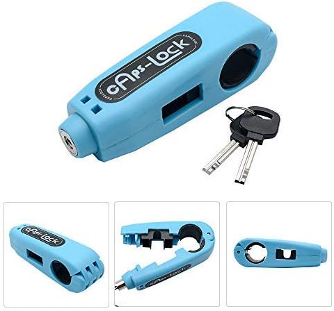 Cerradura de manillar de motocicleta  MASO – Cerradura de freno antirrobo para manillar de motocicleta, motocicleta, ciclomotor, ATV (azul)