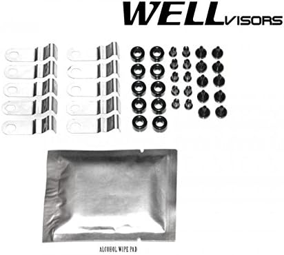 WellVisors Repuesto para Mitsubishi Montero 2001-2006 con clip, color humo, tintado de humo, viseras laterales para ventana, deflectores 3-847MI012