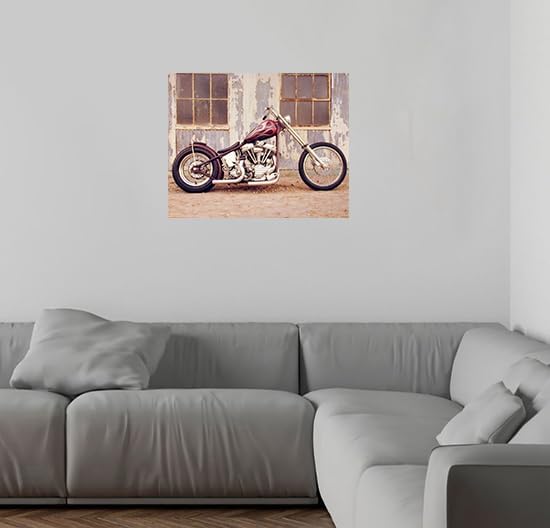 Póster vintage para decoración de pared de motocicleta Chopper Buck Lovell Biker (16 x 20 pulgadas)