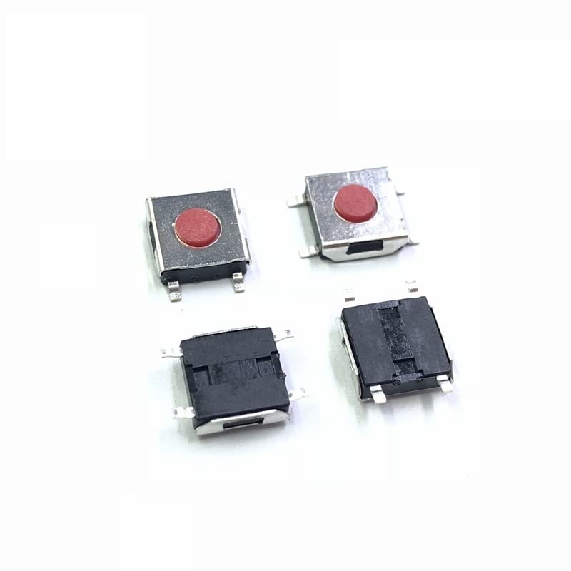 20 unidadeslote, 6 x 6 x 2.53.13.70.169 in, interruptor SMD de 45 pines, micro interruptor táctil, interruptor táctil rojo 6X6, interruptor táctil