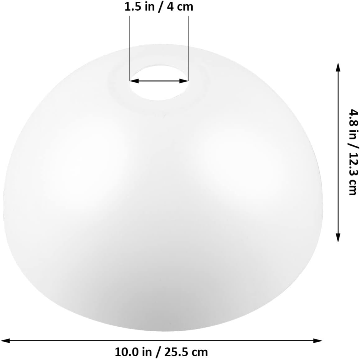4 piezas de pantalla de lámpara de luz blanca para lámpara de mesa, pantalla de lámpara de cristal, pantalla con forma de tazón, pantalla de lámpara