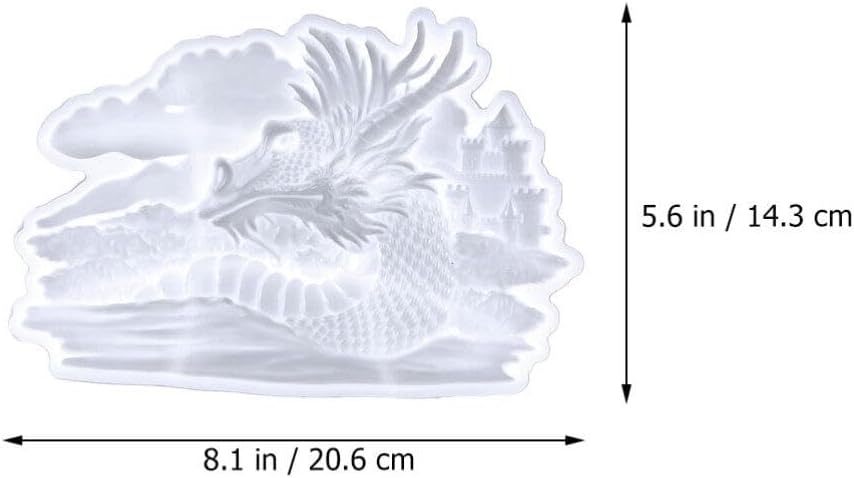 EXCEART Molde de silicona para adorno de grifo, molde de modelado de cabeza de dragón, molde de fundición de silicona para resina, molde de