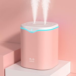Humidificadores de niebla para dormitorio, habitación grande, oficina en casa, humidificador USB de doble puerto de pulverización, humidificadores Humidificadores de niebla para dormitorio, habitación grande, oficina en casa, humidificador USB de doble puerto de pulverización, humidificadores
