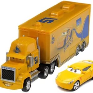 Movie Cars 2 3 Hauler Mack Truck NO.51 y Cruz Ramirez Racer Speed 2 unidades, vehículos McQueen Jackson Storm Cruz Ramírez Movie Cars 2 3 Hauler Mack Truck NO.51 y Cruz Ramirez Racer Speed 2 unidades, vehículos McQueen Jackson Storm Cruz Ramírez