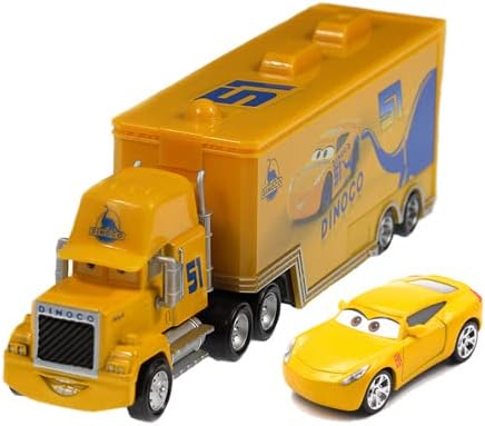 Movie Cars 2 3 Hauler Mack Truck NO.51 y Cruz Ramirez Racer Speed 2 unidades, vehículos McQueen Jackson Storm Cruz Ramírez