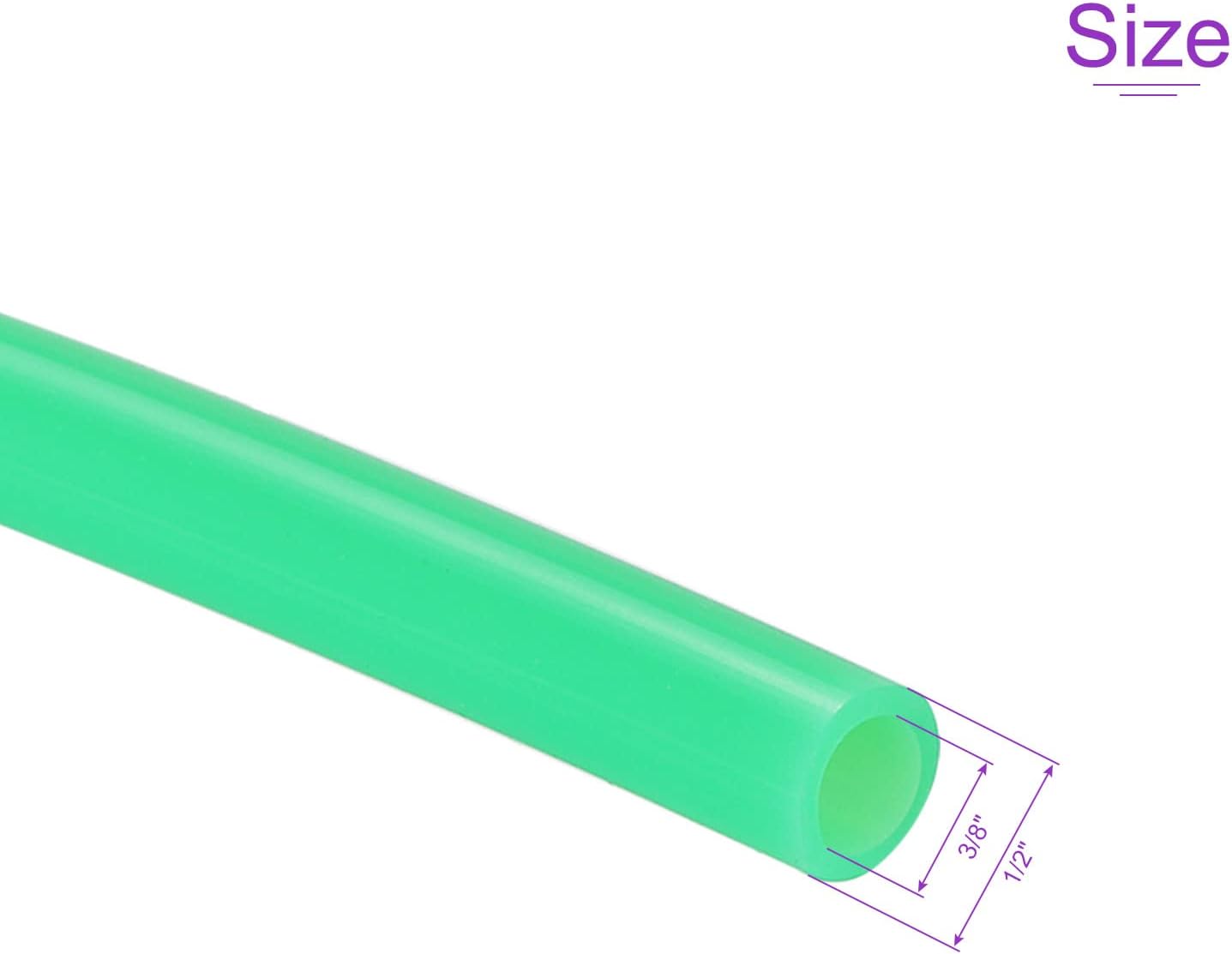 DMiotech Tubo de silicona de 38 pulgadas DI 12 pulgadas OD de 3.3 pies, manguera de silicona industrial verde, para bomba de aire de agua, riego de