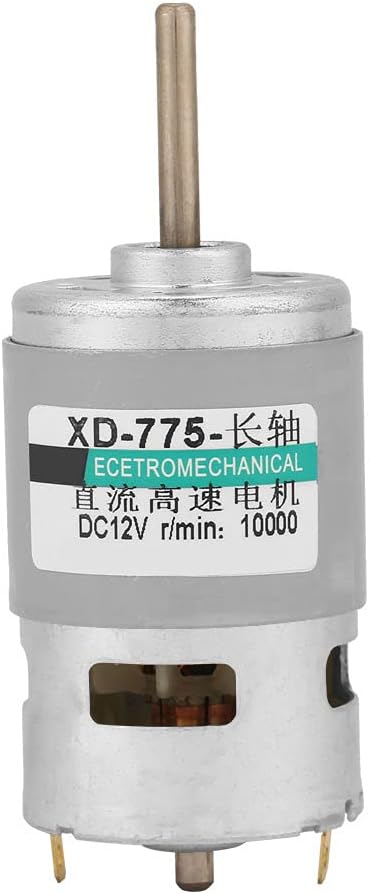 Mini motor de CC de imán permanente de 12 V24 V, 80 W, CCW 775, motor de engranaje eléctrico reversible, de alta velocidad, bajo ruido, para