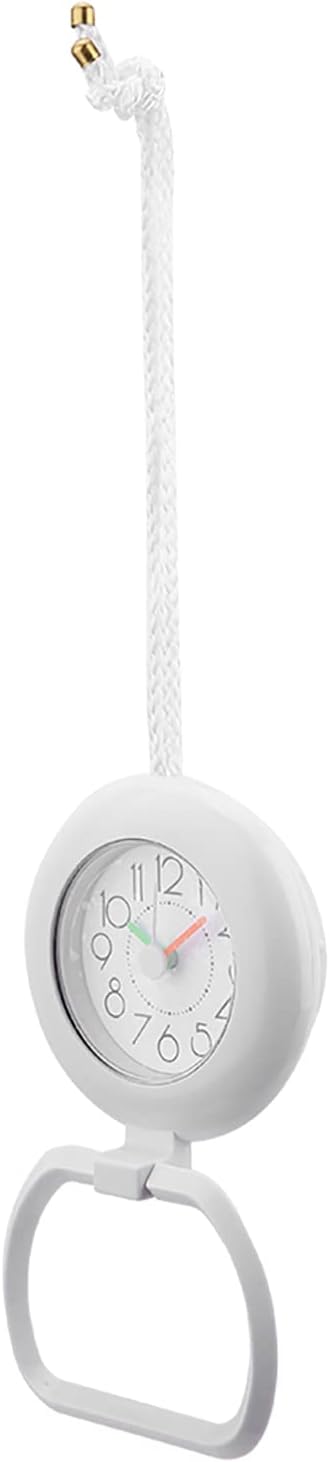 Reloj de mesa colgante de doble uso Reloj de mesa colgante impermeable de moda para decoración del hogar de la cocina del baño (blanco)